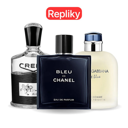 KIT 3 PARFÉMŮ KONTRATIPO (REPLIKY NEORIGINÁLNÍ) Inspirováno parfémy: Bleu de Chanel, Creed Aventus, Light Blue Dolce Gabbana 100ml