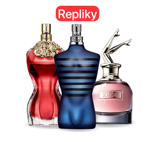 Promoční balíček 3 parfémů: LA BELLE, ULTRA MALE a Gaultier SCANDAL 100 ml.